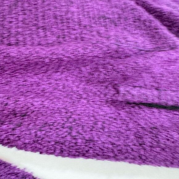 VTG Sideffects Sweater Womens Medium Purple Acrylic Duster Open Cardigan Pockets - Picture 7 of 7